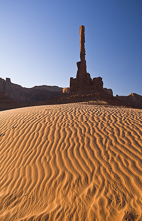 Tracks to the Totem Pole, Monument Valley, AZ
